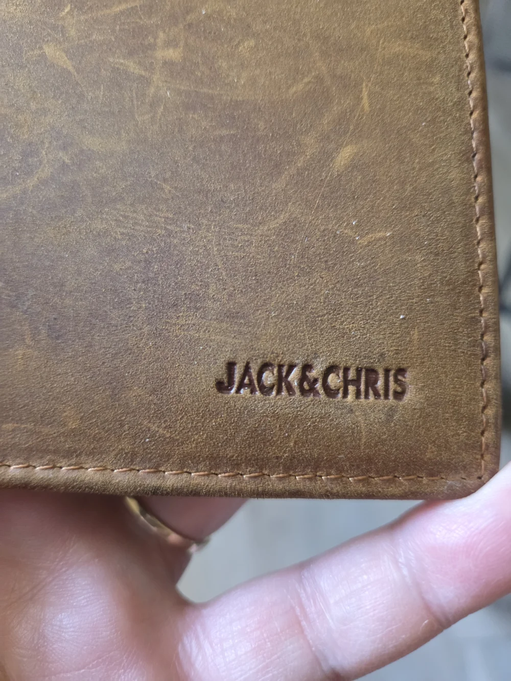 JACK&CHRIS Brown Leather Travel Wallet